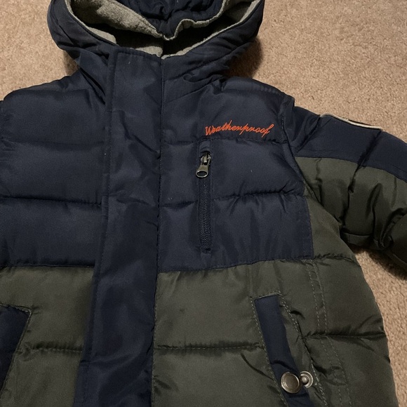 Weatherproof Kids' Navy and grey reversal Puffer Jacket - Picture 3 of 7